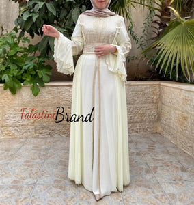 Wonderful Ivory with Golden Details Kaftan