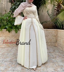 Wonderful Ivory with Golden Details Kaftan