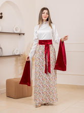Yasmin Elegant White Satin Thob Dress