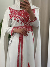 White and Red Royal Design Dress with Unique Embroidery