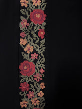 Joury Most Elegant Black High Waist Floor Length Flowers Embroidered Maxi Skirt