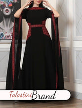 Elegant Royal Black Embroidered Dress