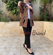 Elegant Palestinian Colorful Embroidered Jacket