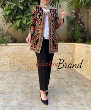 Elegant Palestinian Colorful Embroidered Jacket