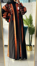 Stylish Black & Red Embroidered Open Abaya/Bisht With Kashmir Details