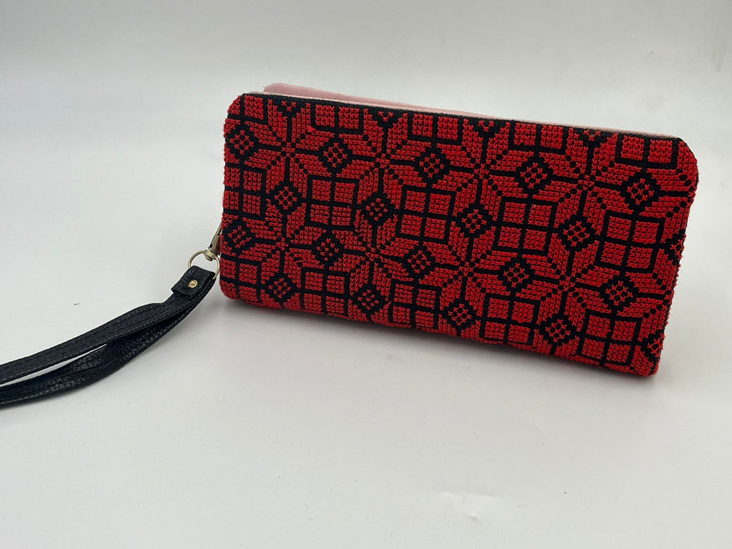 Hand embroidered Red Wallet with amazing embroidery