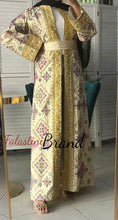 Luxurious Beige Diamond Embroidered Abaya with Golden Thread Details