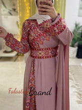 Elegant Somo Pink Shoulder Details Embroidered Dress