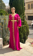 Elegant Handmade Belted Fuchsia Caftan