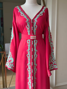 Moroccan Caftan with Exquisite Traditional Embroidery and beads