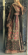 Royal Black Malak Thob with Purple and Green Details
