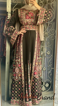 Royal Black Malak Thob with Purple and Green Details