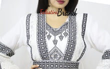 Two Pieces Amazing White And Black Palestinian Embroidered Dress