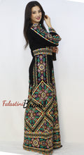 Manajil Palestinian Embroidered Floral Thobe Dress Palestinian Embroidery