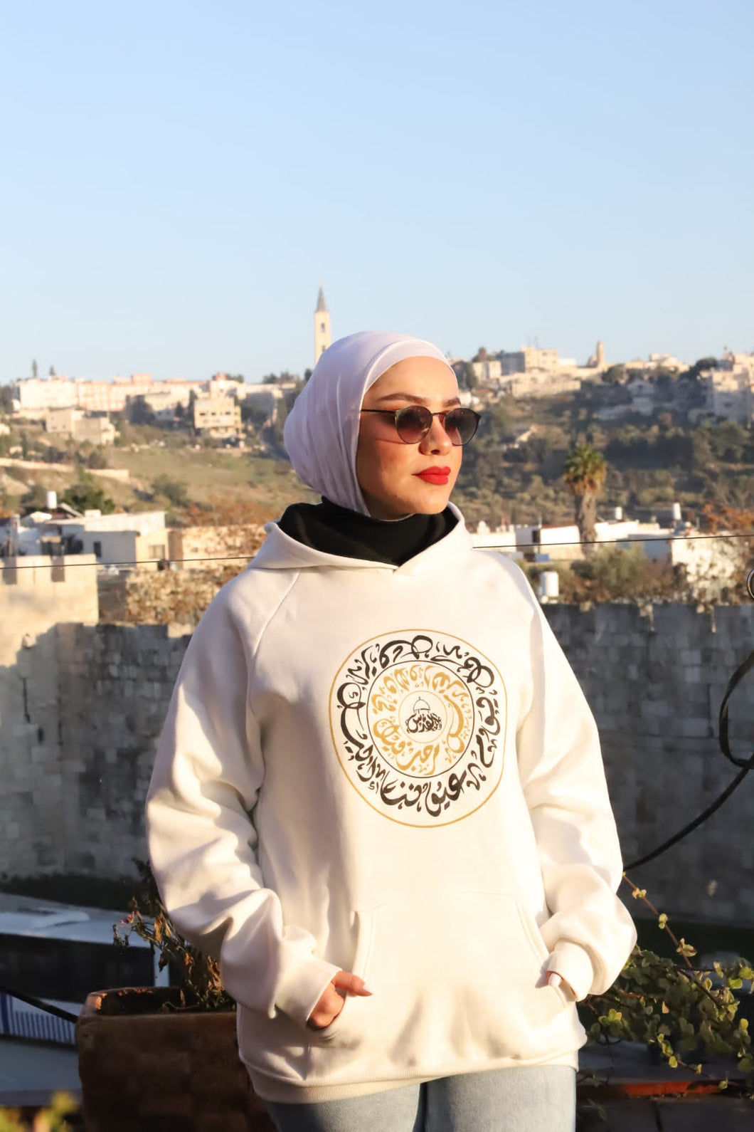 Blozty Falasteniah Hoodie Sweatshirt (Marhab Feek fe wlad il uds)